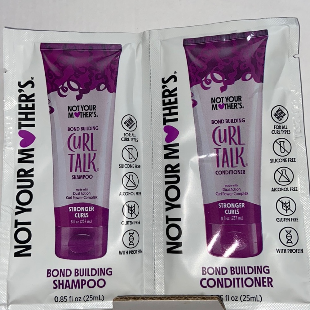 🌷10/$15 Not your mother’s curl talk shampoo and conditioner foil sample duo